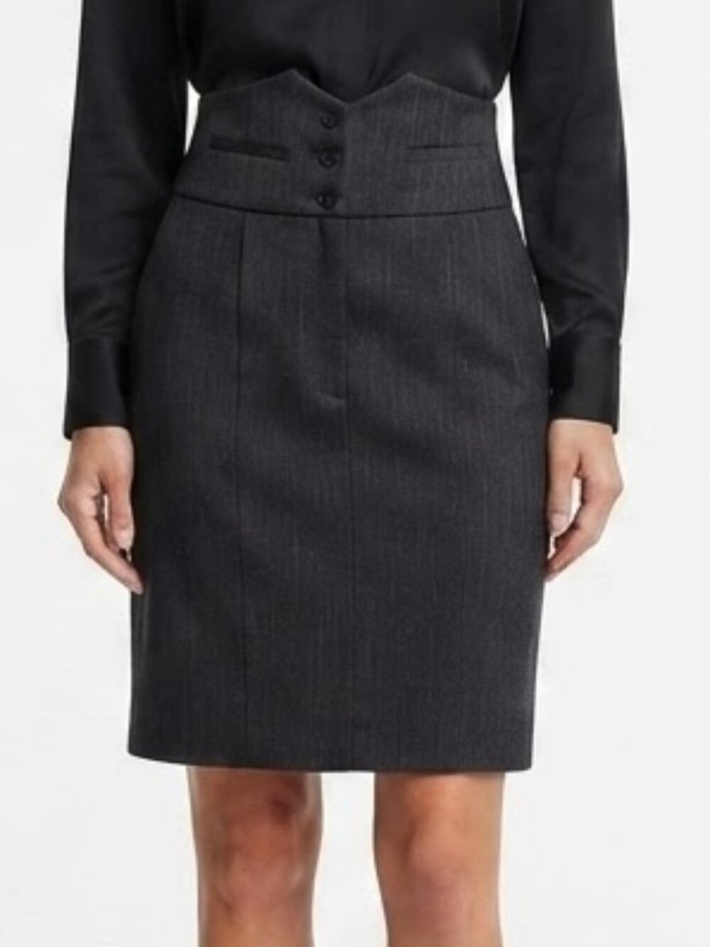 Kensie High-Waist Fly Front Fitted Pencil Skirt- Sz. 2